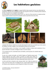 Habitations gauloises – Documentaire – Exercices : 3eme, 4eme Primaire