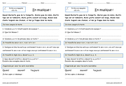 En musique ! – Dictée accompagnée n°6 : 2eme Primaire