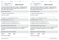 Dent de lait – Dictée accompagnée n°5 : 2eme Primaire