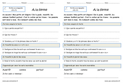 A la ferme – Dictée accompagnée n°3 : 2eme Primaire