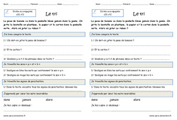 Le tri – Dictée accompagnée n°2 : 2eme Primaire