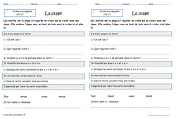 La plage – Dictée accompagnée n°1 : 2eme Primaire