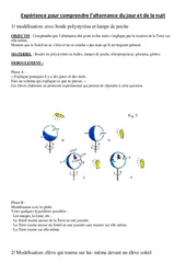 Expérience pour comprendre l’alternance jour – nuit – Exercices – Sciences : 3eme Primaire
