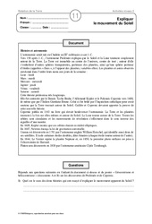 Le mouvement du soleil – Rotation de la Terre – Exercices – Sciences : 3eme Primaire