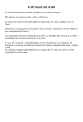 Alternance jour et nuit – Cours, Leçon – Sciences : 3eme Primaire