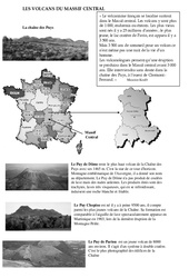 Volcans du massif central – Cours, Leçon – Sciences : 5eme Primaire