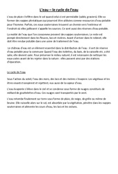 Cycle de l’eau – Cours, Leçon – Sciences : 4eme, 5eme Primaire
