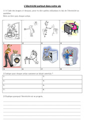 L’électricité au quotidien – Exercices – Sciences : 3eme, 4eme, 5eme Primaire