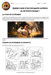 Traces d’une occupation ancienne du territoire français ? – Exercices : 3eme, 4eme Primaire