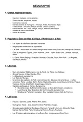 Repères chronologiques – – Géographie : 6eme Primaire, 1ere, 2eme, 3eme Secondaire