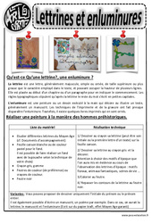 Lettrines et enluminures – Arts visuels : 2eme, 3eme, 4eme, 5eme Primaire