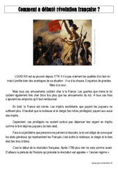 Révolution française – Exercices corrigés – Temps modernes : 4eme, 5eme Primaire