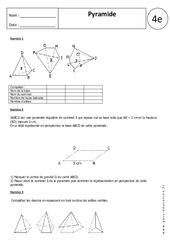 Construire Patron Pyramide Base Carrée PDF Cours,Exercices ,Examens