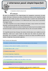 L’alternance passé simple et imparfait - CM1 - Soutien scolaire - Aide aux devoirs - PDF à imprimer