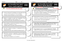 Exercices d'autonomie - CM2 - Elève en répartition - PDF à imprimer