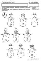 Neige et bonhomme de neige - Petite section - PS -  Dossier complet maternelle - PDF à imprimer