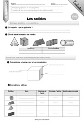 Solides - CM1 - Evaluation - Bilan - PDF à imprimer
