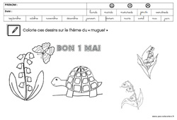 Coloriage - Muguet - GS - Grande section - PDF à imprimer