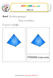 Solides géométriques - Vie sensorielle - Liste des matériaux - PDF à imprimer<br/>Pack atelier pédagogie Montessori