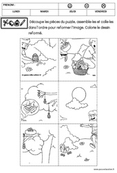 Puzzle de pâques - MS - Moyenne section - PDF à imprimer