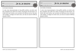 La bête - Je lis, je dessine – Ce1 – Exercices de lecture – Cycle 2 - PDF à imprimer