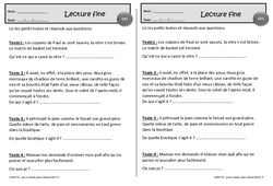 Lecture fine - Inférences - Ce1 - Exercices de lecture