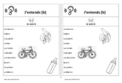 Fiche mémo élève - Son b – Cp – Ce1 – Cycle 2 - PDF à imprimer