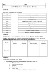 Fondations d'une France nouvelle - 4ème - Exercices corrigés - PDF à imprimer