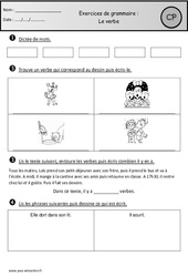 Révisions - Verbe – Cp – Grammaire – Cycle 2  - PDF à imprimer