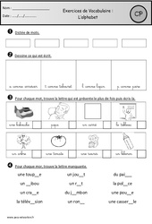 Révisions – Alphabet – Cp – Vocabulaire – Cycle 2 - PDF à imprimer