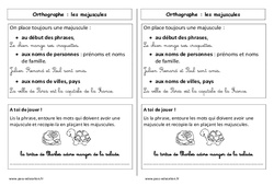 Majuscules - Cp - Leçon - PDF gratuit à imprimer