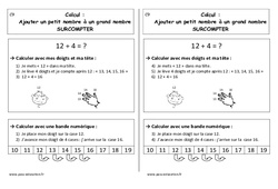 Technique de l'addition - Surcomptage - Cp - Leçon - PDF gratuit à imprimer
