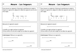 Longueurs - Cp - Leçon - PDF gratuit à imprimer