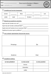 Exercices – Cp – Année – Cycle 2 - PDF à imprimer