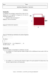 Problèmes - Système d’équation – 3ème - Révisions - PDF à imprimer