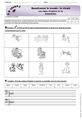 Règles d’hygiène de vie - CP - Evaluation - PDF à imprimer