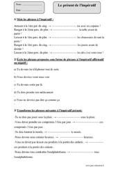 Présent de l’impératif – Cm2 – Fiche d’exercices avec correction - PDF à imprimer