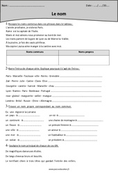 Nom - Cm2 - Exercices  - PDF à imprimer