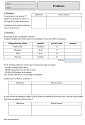 Produit - Multiplication – Problèmes – Cm2 – Exercices avec la correction - PDF à imprimer
