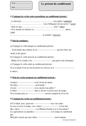 Conditionnel – Présent - Cm1 – Exercices  - PDF à imprimer