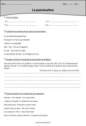 Ponctuation – Cm1 – Exercices avec correction - PDF à imprimer