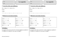 Capacités – Ce2 – Exercices avec correction - PDF à imprimer