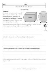 Calculs de volumes - 3ème - Exercices avec correction - PDF à imprimer