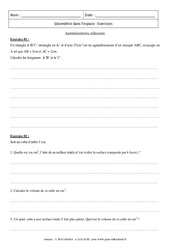 Agrandissements, réductions - Sphères - Boules - 3ème - Exercices - PDF à imprimer