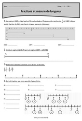 Fractions et mesure de longueur - Cm1- Exercices avec correction