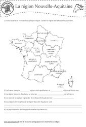 Nouvelle-Aquitaine - Cm1 - Cm2 - Je découvre ma région - PDF à imprimer