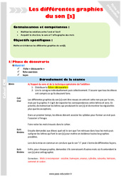 Ecrire le son [s] - Cm1 - Fiche de préparation - PDF à imprimer