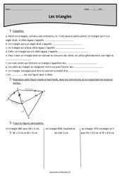 Triangles - Cm2 - Exercices à imprimer