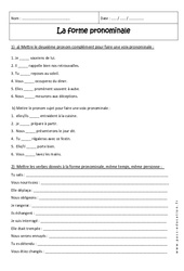 Forme pronominale – 4ème - Exercices: pronominal, réfléchi, réciproque - PDF à imprimer