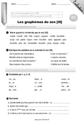 Graphèmes du son [ill] - CE2 - Evaluation - Bilan - PDF à imprimer